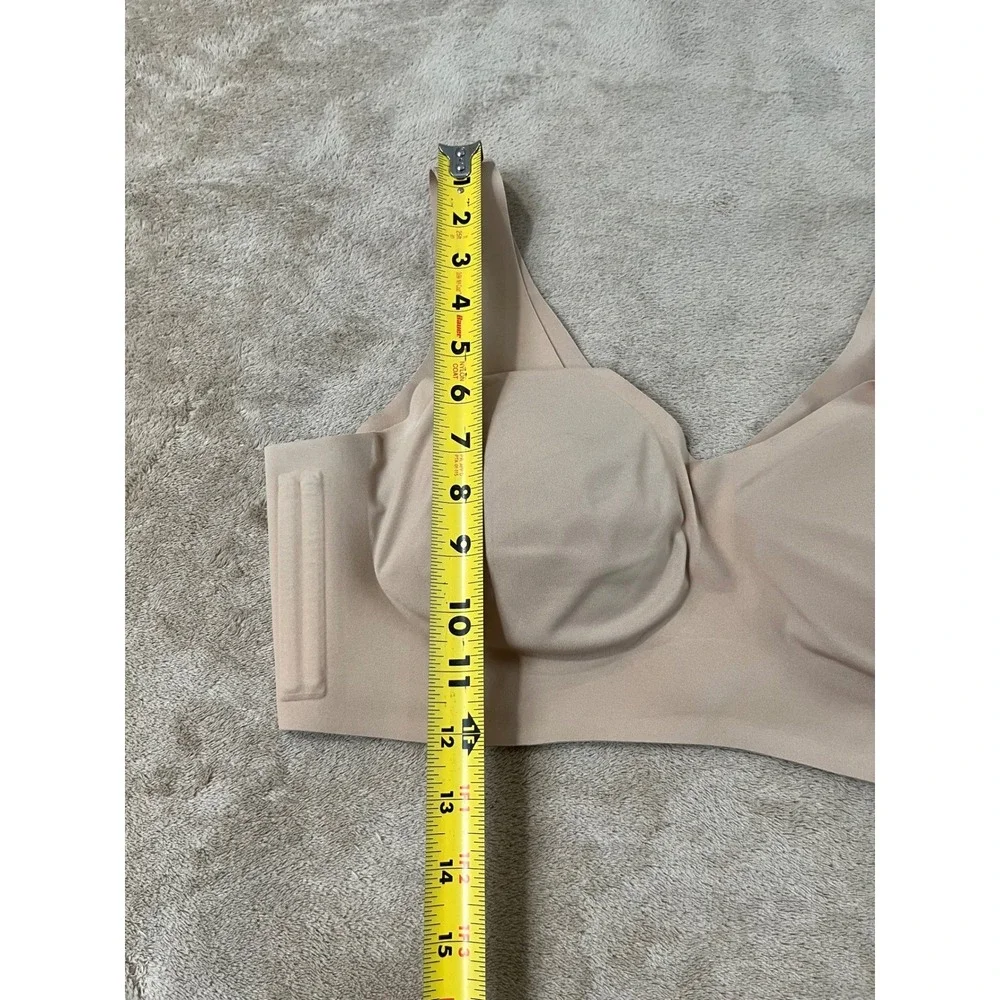 Honeylove Crossover Bra Women's XL Sand Beige Wireless Seamless Support LWBR0101